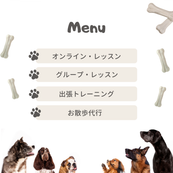 現在のサービス・メニューのご案内